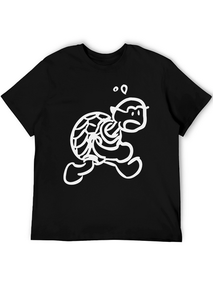 Funny Cartoon Turtle T-Shirt - Black