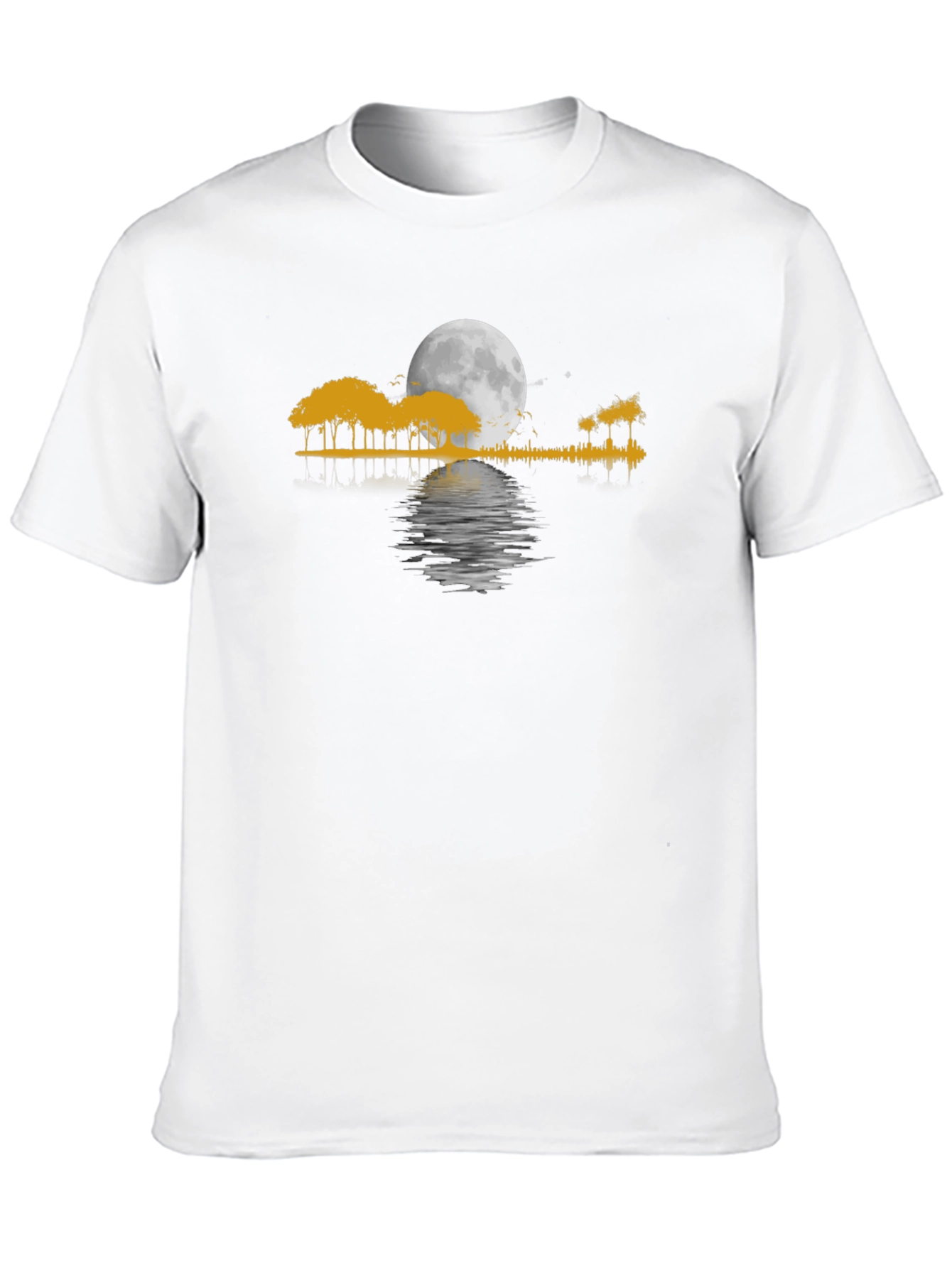 Moonlit Trees Graphic T-Shirt - Black