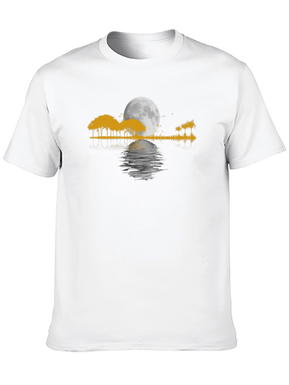 Moonlit Trees Graphic T-Shirt - Black