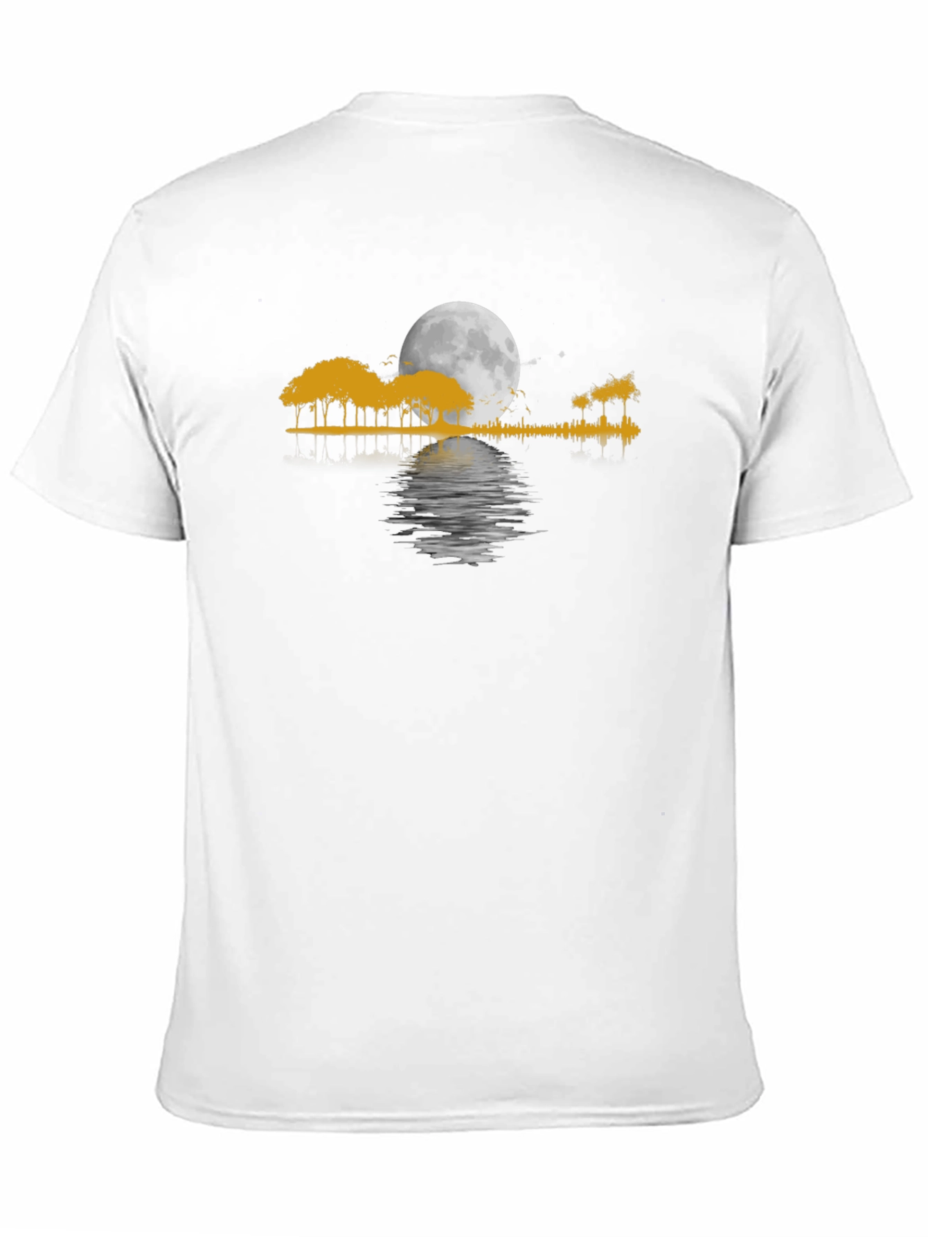 Moonlit Trees Graphic T-Shirt - Black