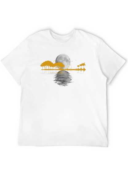 Moonlit Trees Graphic T-Shirt - Black