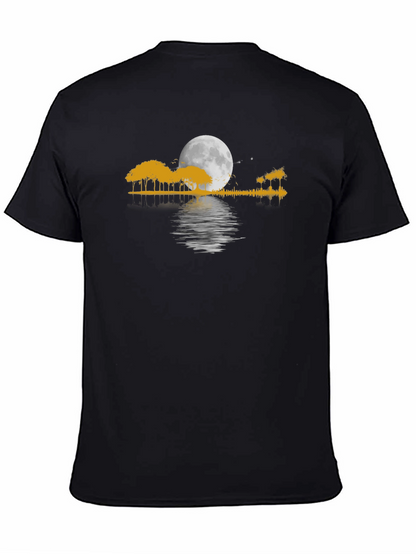 Moonlit Trees Graphic T-Shirt - Black