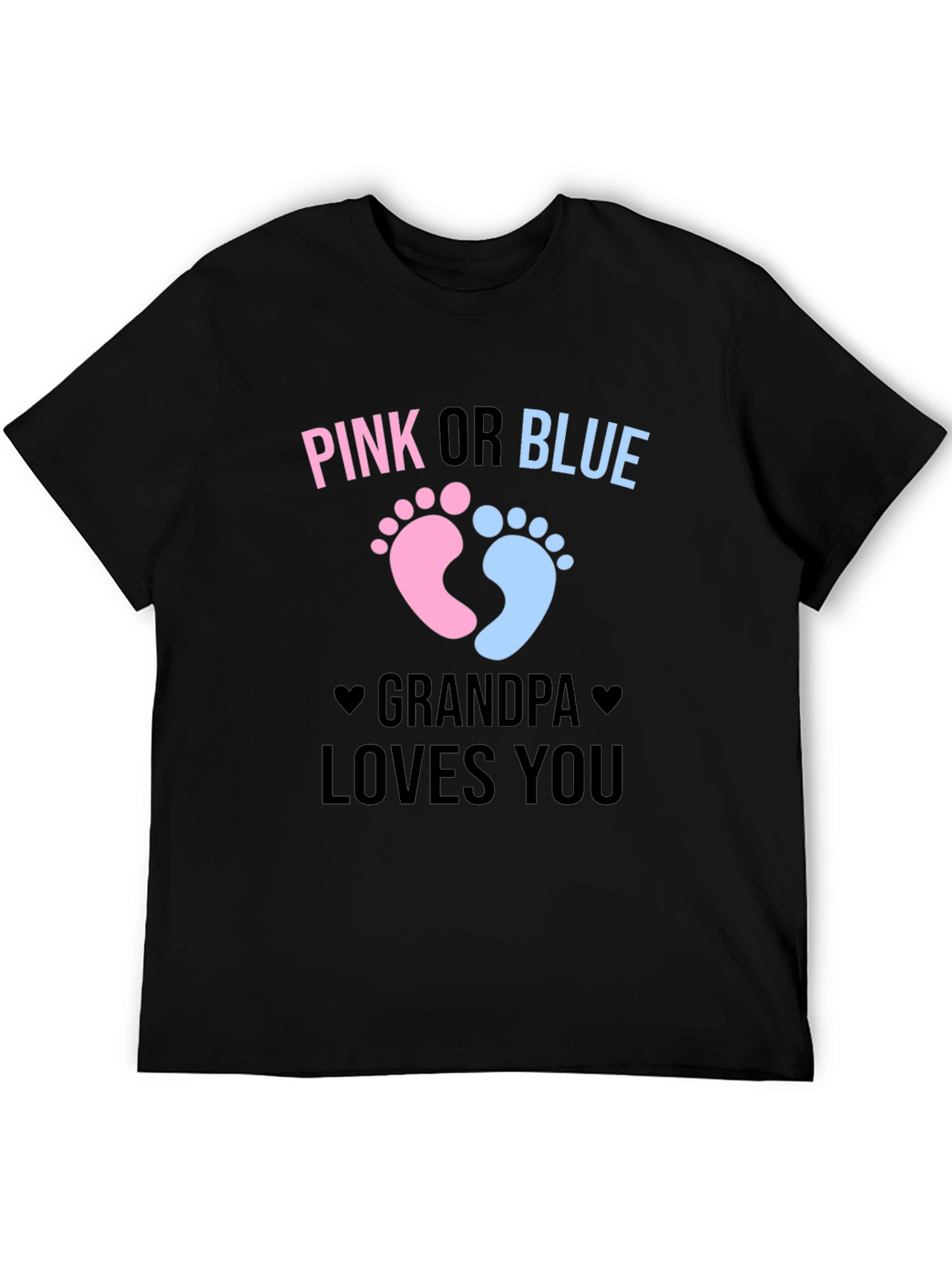 Pink or Blue Grandpa Loves You T-Shirt