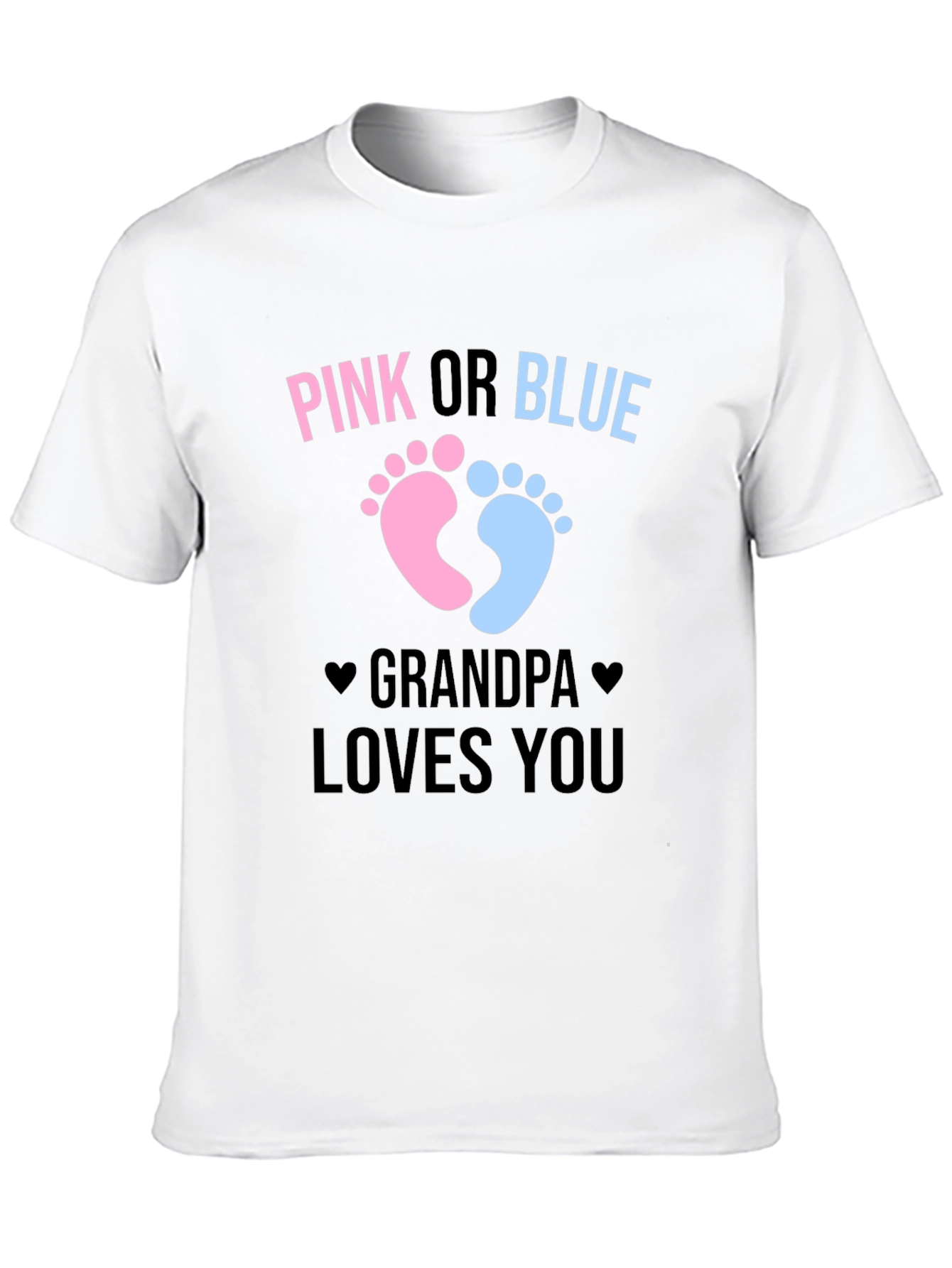 Pink or Blue Grandpa Loves You T-Shirt