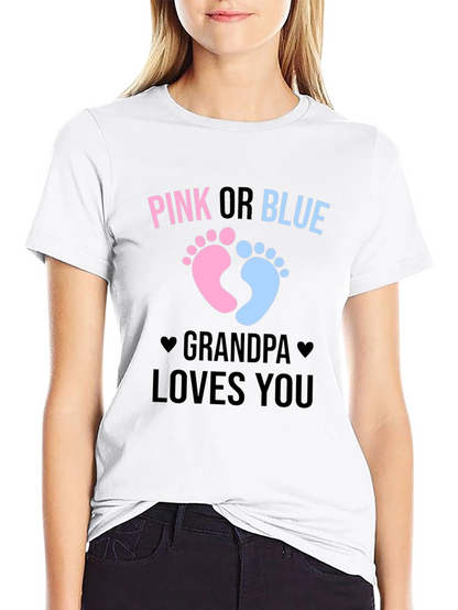 Pink or Blue Grandpa Loves You T-Shirt