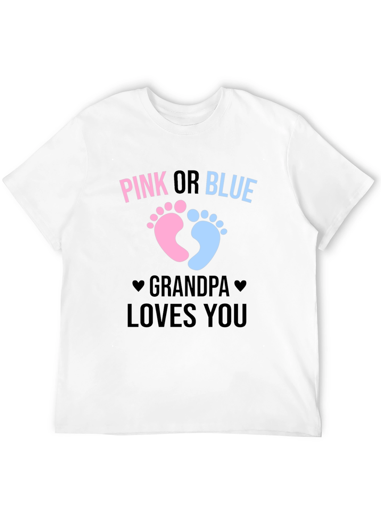 Pink or Blue Grandpa Loves You T-Shirt