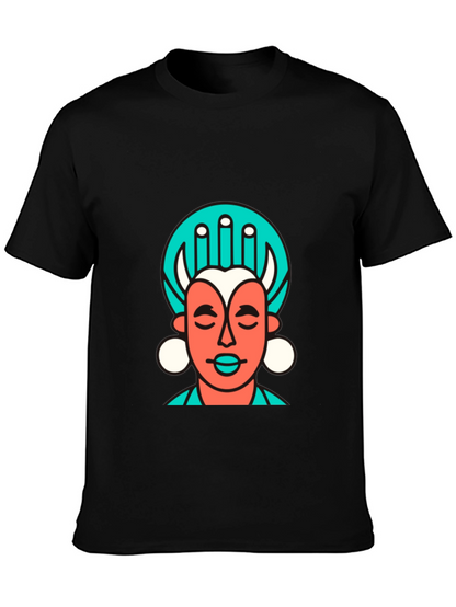 Abstract Graphic Tee - Black