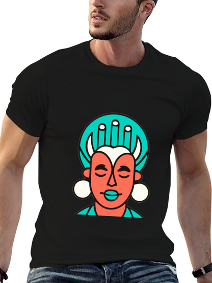 Abstract Graphic Tee - Black