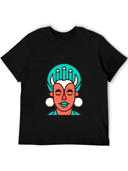 Abstract Graphic Tee - Black