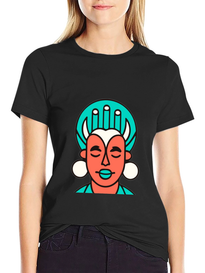 Abstract Graphic Tee - Black