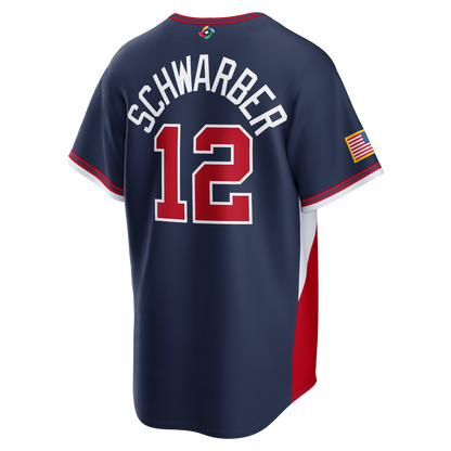 Kyle Schwarber USA Baseball Nike 2026 World Baseball Classic Road Stadium Jersey - Navy