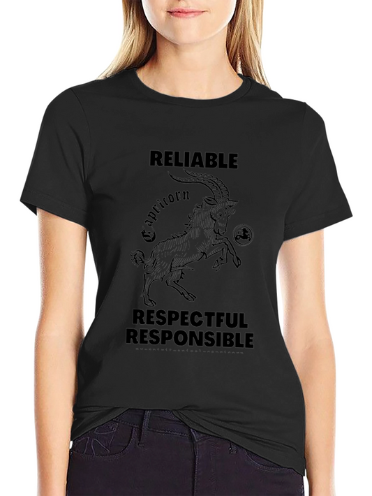 Capricorn Zodiac T-Shirt - Reliable Respectful Responsible