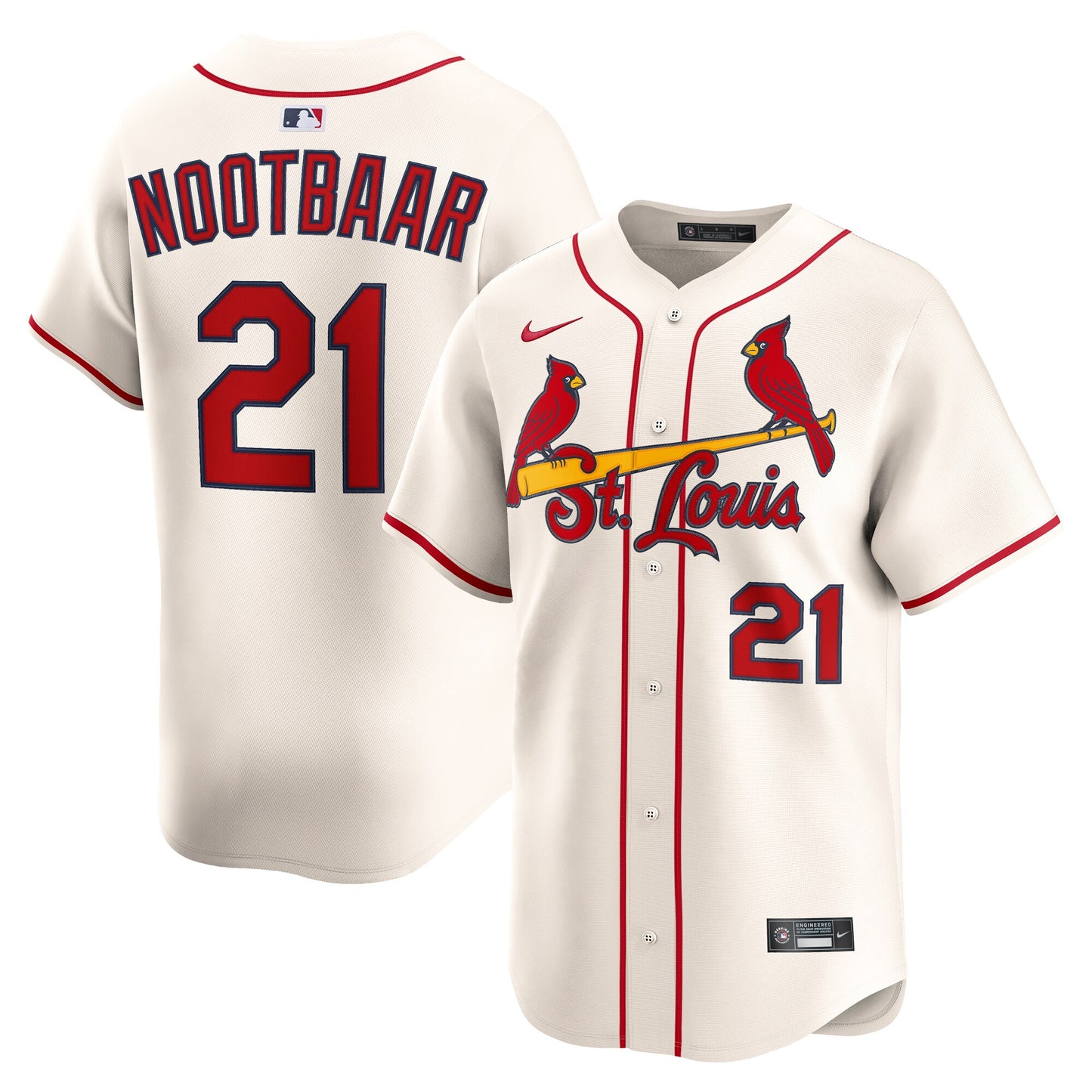 Lars Nootbaar St. Louis Cardinals Nike Alternate 2 Limited Jersey - Cream