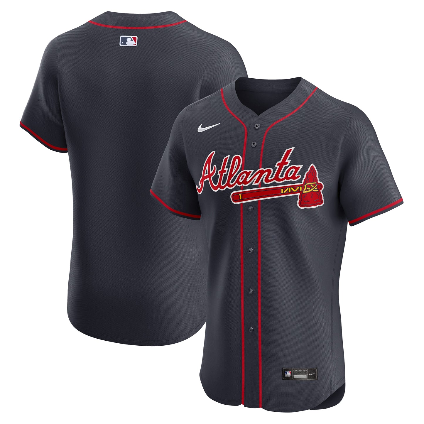 Atlanta Braves Nike Alternate Elite Jersey - Navy