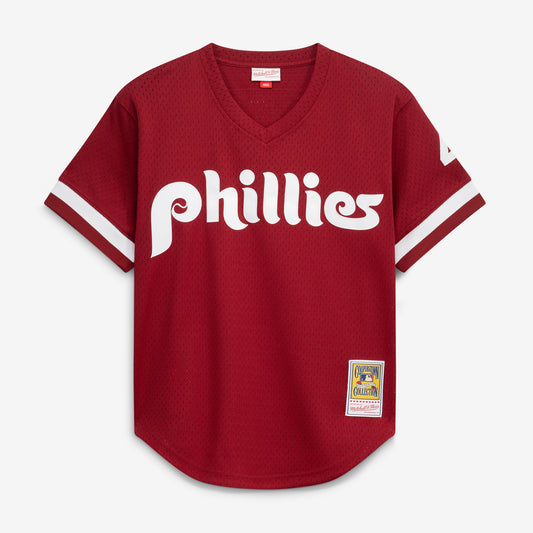 Lenny Dykstra Philadelphia Phillies Mitchell &amp;amp; Ness Authentic Batting Practice Jersey - Scarlet