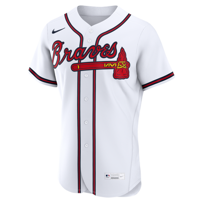 Atlanta Braves Nike Home Authentic Custom Jersey - White