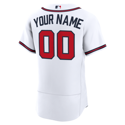 Atlanta Braves Nike Home Authentic Custom Jersey - White