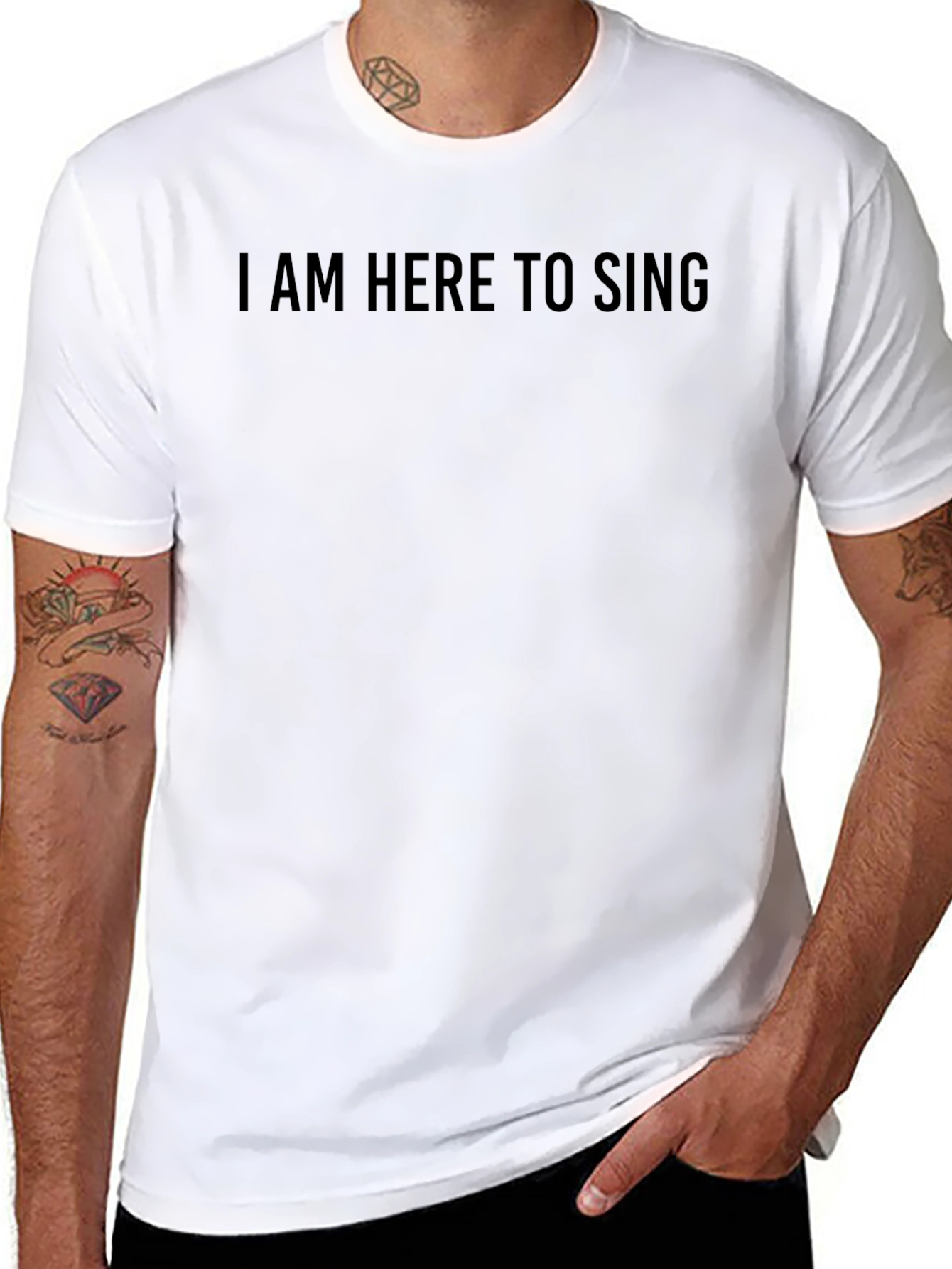 I am Here to Sing Black T-Shirt