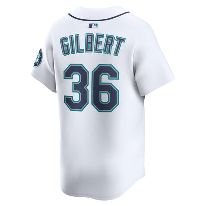 Logan Gilbert Seattle Mariners Nike Home Limited Player Jersey - White