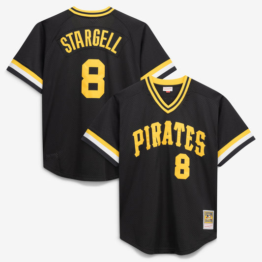 Willie Stargell Pittsburgh Pirates Mitchell &amp;amp; Ness Cooperstown Collection Big &amp;amp; Tall Mesh Batting Practice Jersey - Black