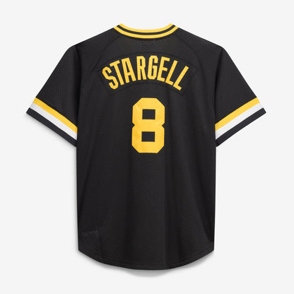 Willie Stargell Pittsburgh Pirates Mitchell &amp;amp; Ness Cooperstown Collection Big &amp;amp; Tall Mesh Batting Practice Jersey - Black