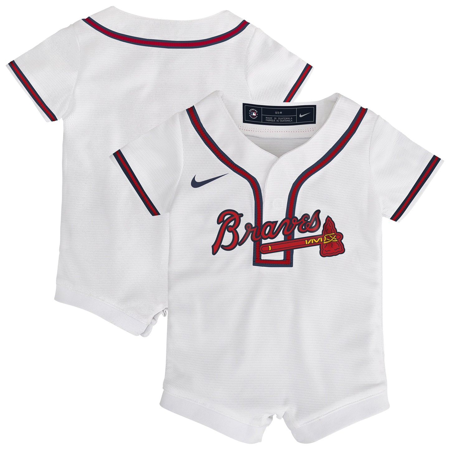 Atlanta Braves Nike Infant Home Replica Romper Jersey - White