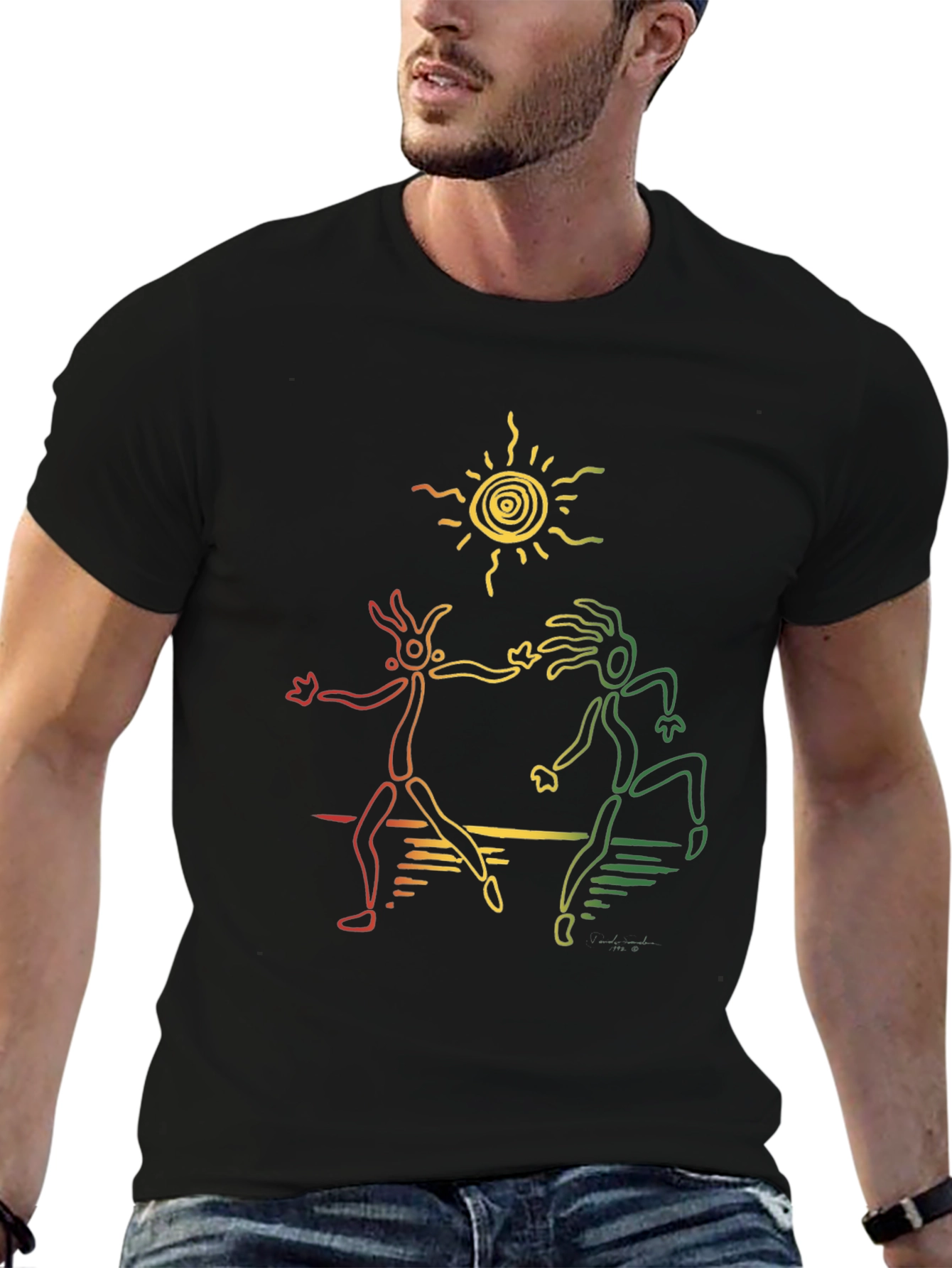 Rasta Dancers Black T-Shirt