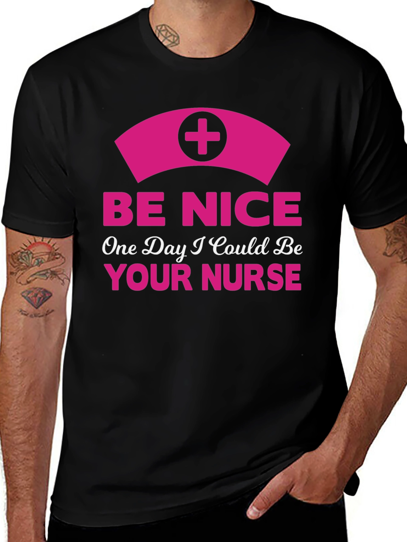 Be Nice Nurse Graphic T-Shirt