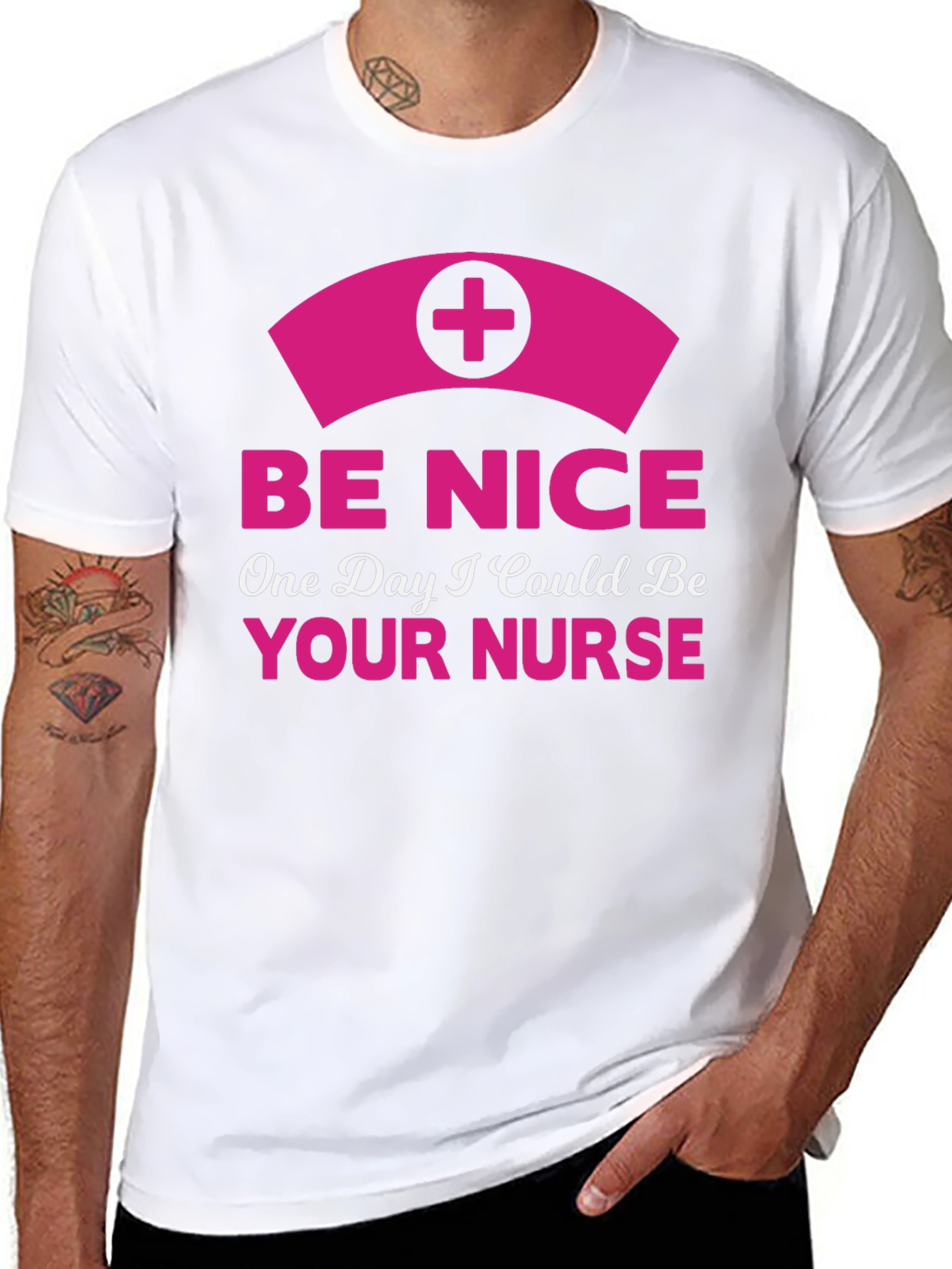 Be Nice Nurse Graphic T-Shirt