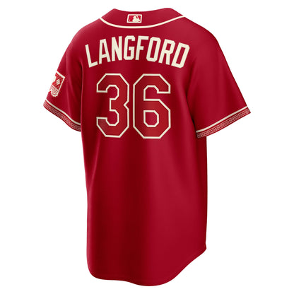 Wyatt Langford Texas Rangers Nike 2026 City Connect Stadium Jersey - Red