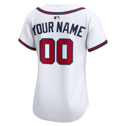 Atlanta Braves Nike Women's Home Limited Custom Jersey - White