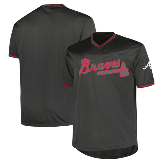 Atlanta Braves Profile Big &amp;amp; Tall Pop Fashion Jersey - Charcoal