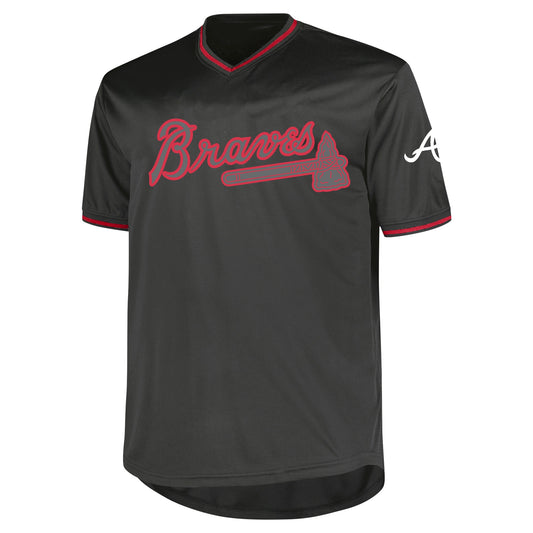 Atlanta Braves Profile Big &amp;amp; Tall Pop Fashion Jersey - Charcoal