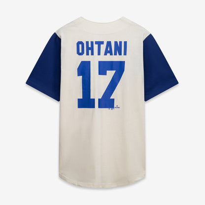 Los Angeles Dodgers Profile Big &amp;amp; Tall Two-Color Fashion Jersey - Cream/Royal