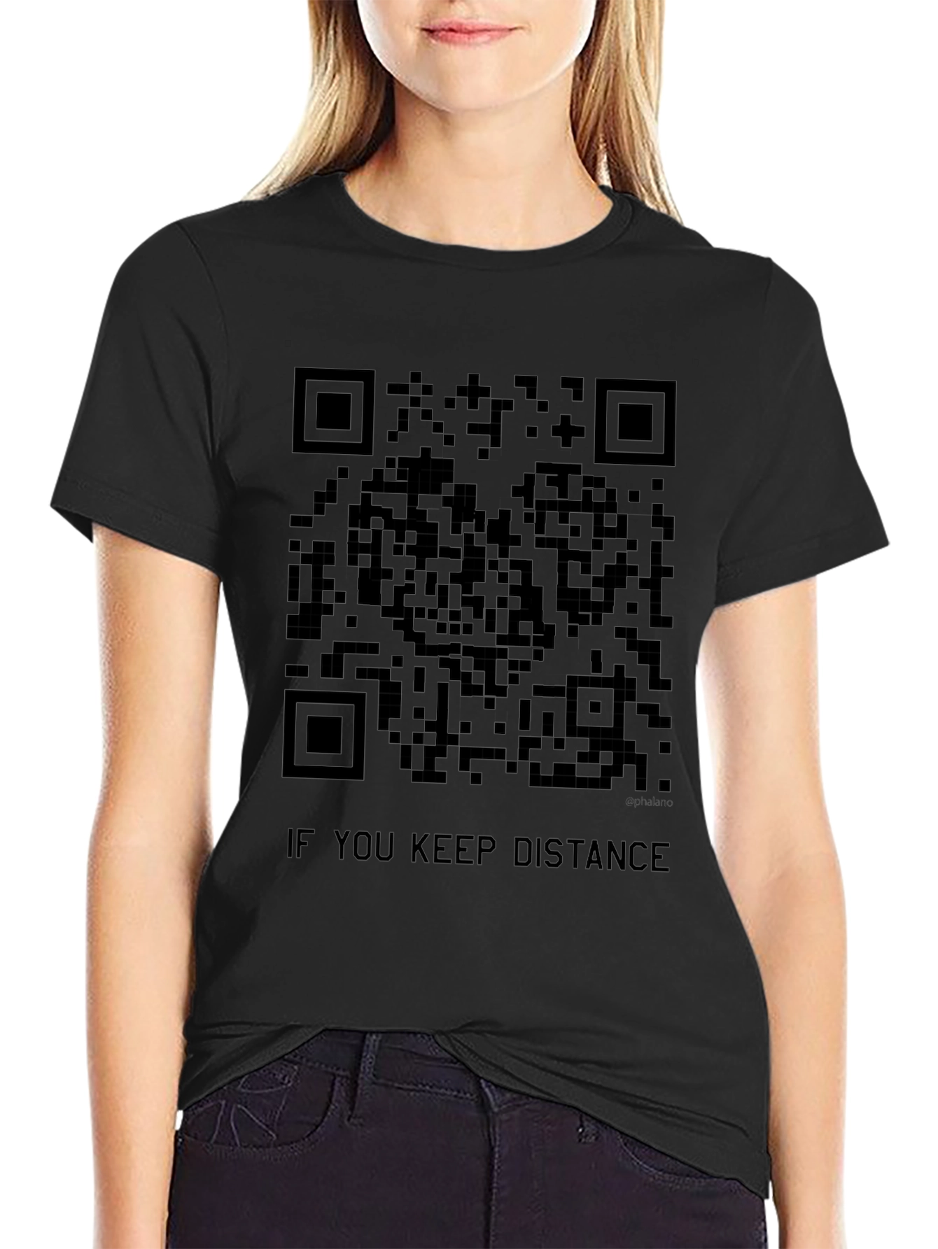 Social Distance QR Code T-Shirt - Stay Safe!