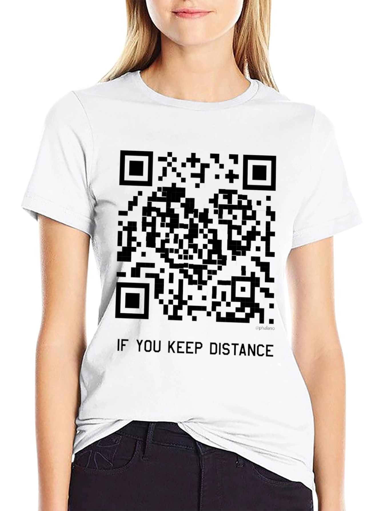 Social Distance QR Code T-Shirt - Stay Safe!
