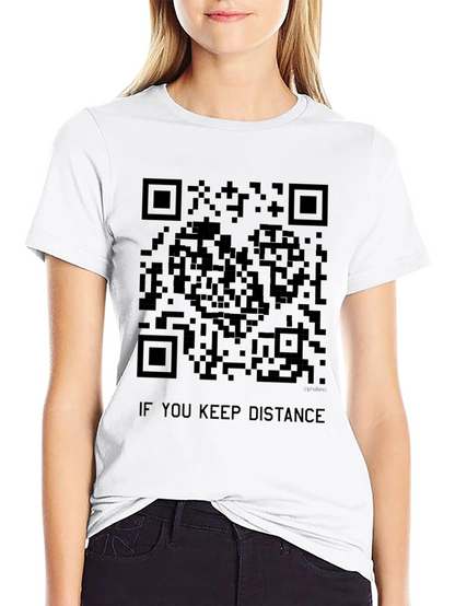 Social Distance QR Code T-Shirt - Stay Safe!