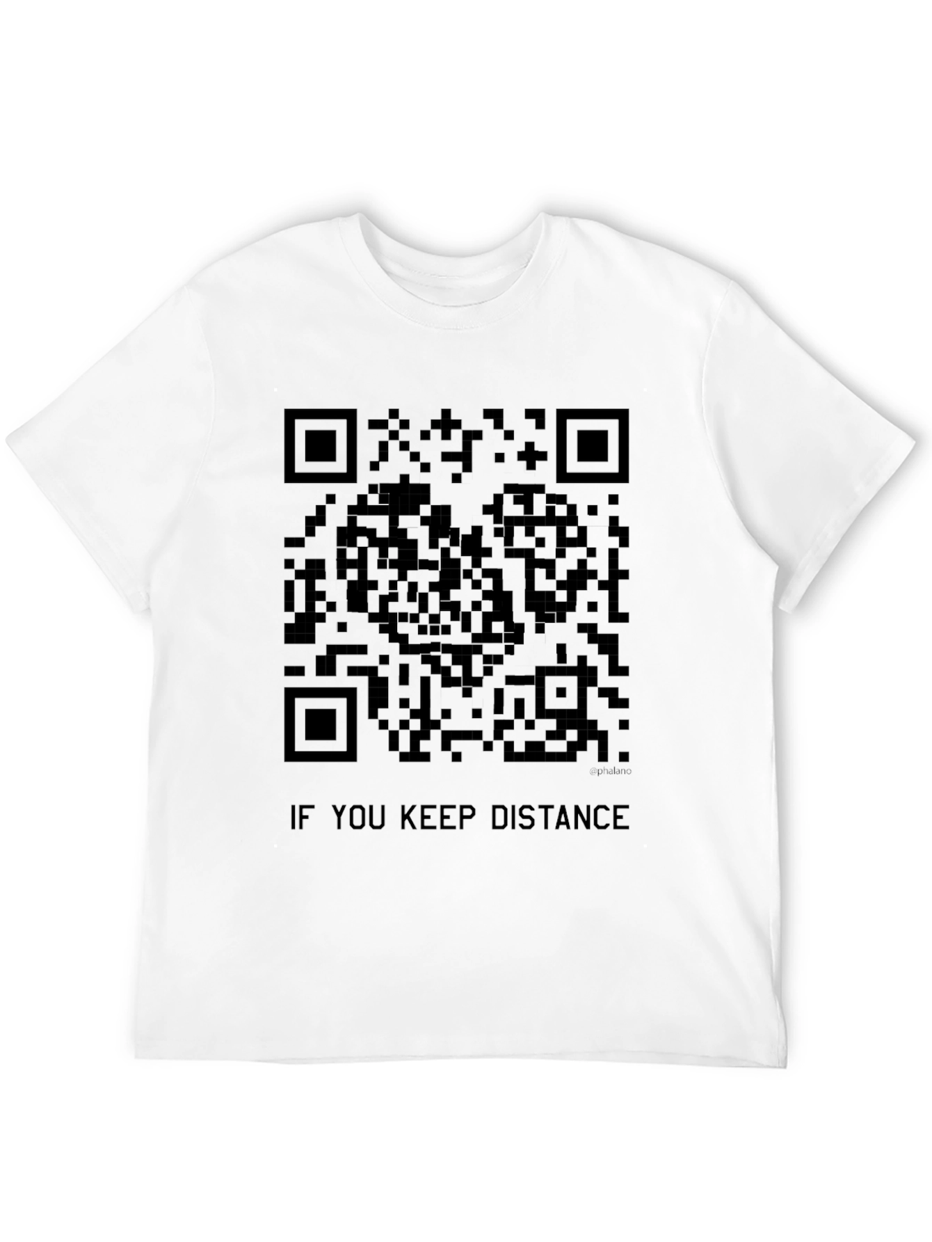 Social Distance QR Code T-Shirt - Stay Safe!