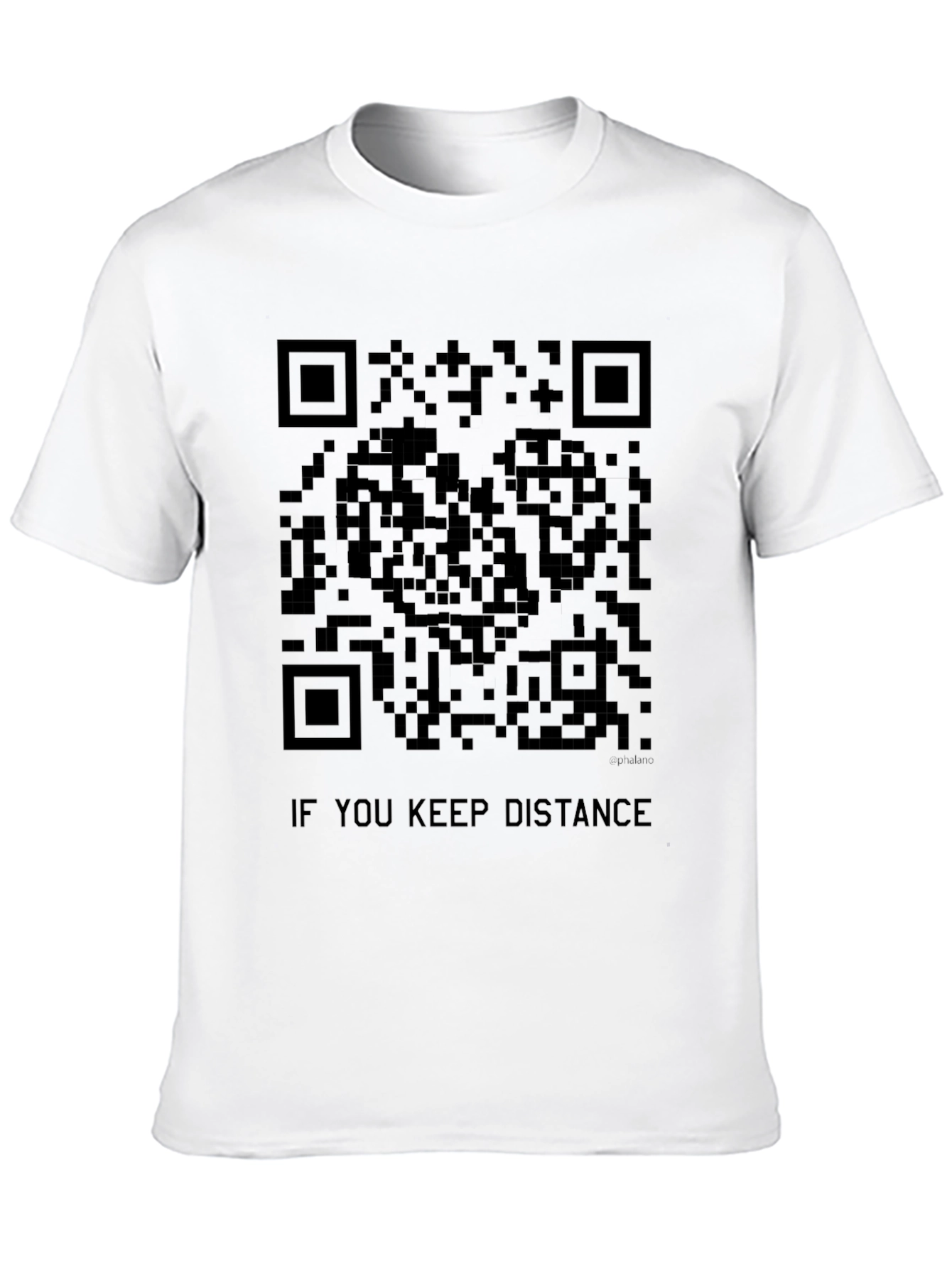 Social Distance QR Code T-Shirt - Stay Safe!