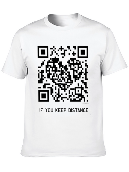 Social Distance QR Code T-Shirt - Stay Safe!