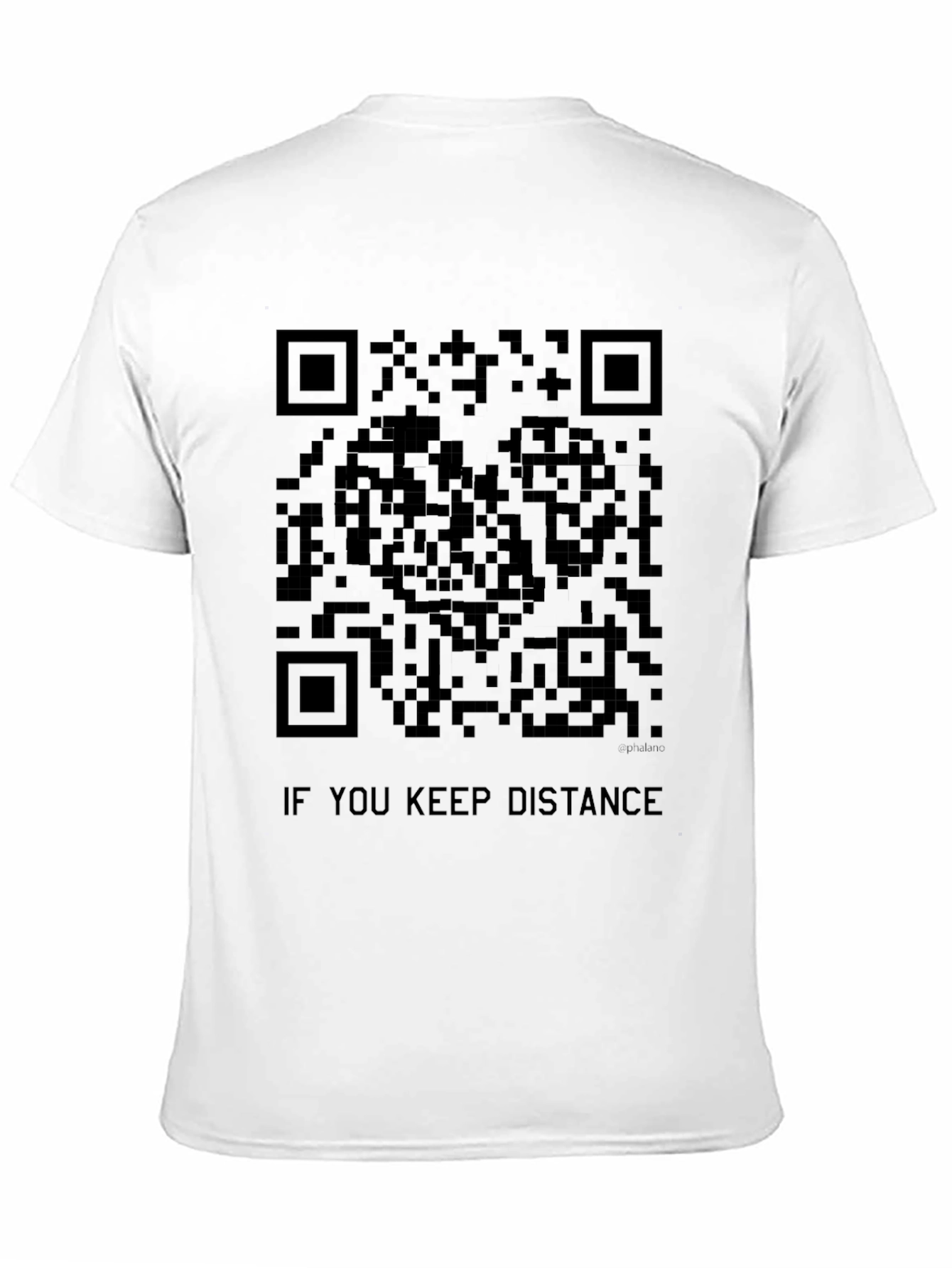 Social Distance QR Code T-Shirt - Stay Safe!