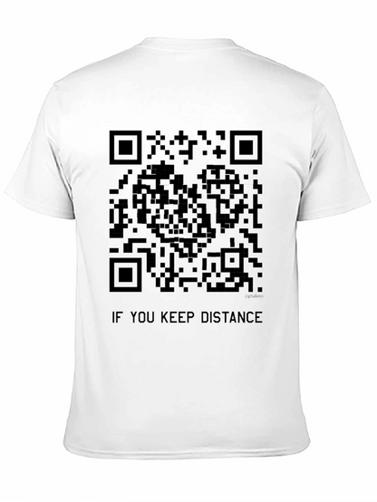 Social Distance QR Code T-Shirt - Stay Safe!