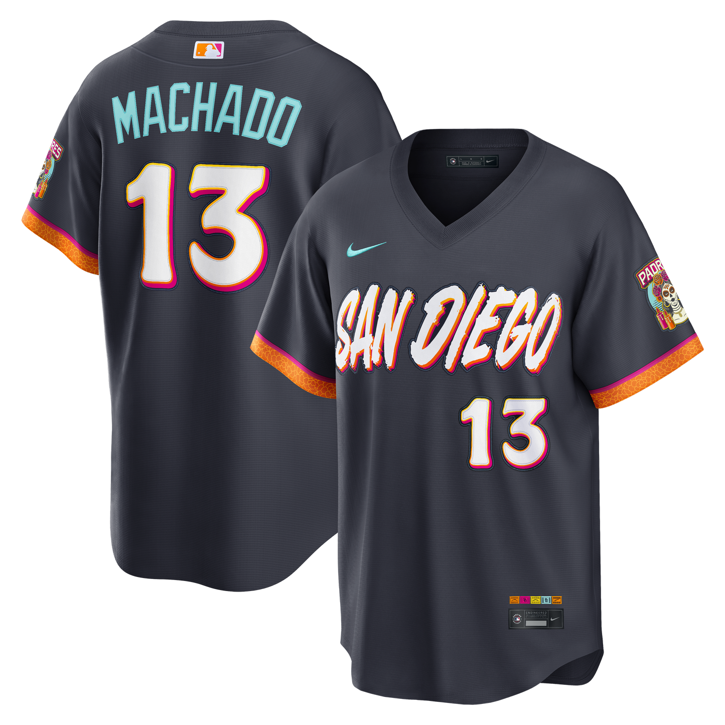 Manny Machado San Diego Padres Nike 2026 City Connect Stadium Jersey - Obsidian