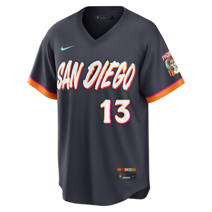 Manny Machado San Diego Padres Nike 2026 City Connect Stadium Jersey - Obsidian