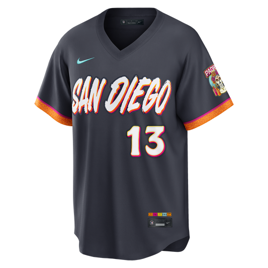 Manny Machado San Diego Padres Nike 2026 City Connect Stadium Jersey - Obsidian