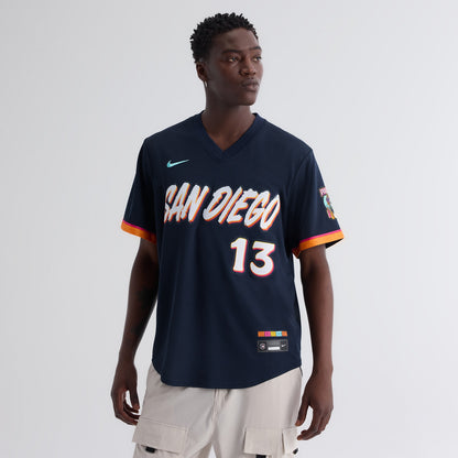 Manny Machado San Diego Padres Nike 2026 City Connect Stadium Jersey - Obsidian
