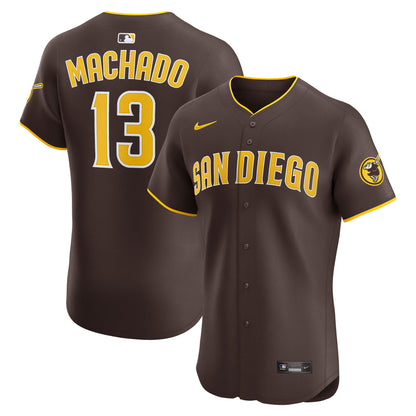 Manny Machado San Diego Padres Nike Road Elite Jersey - Brown