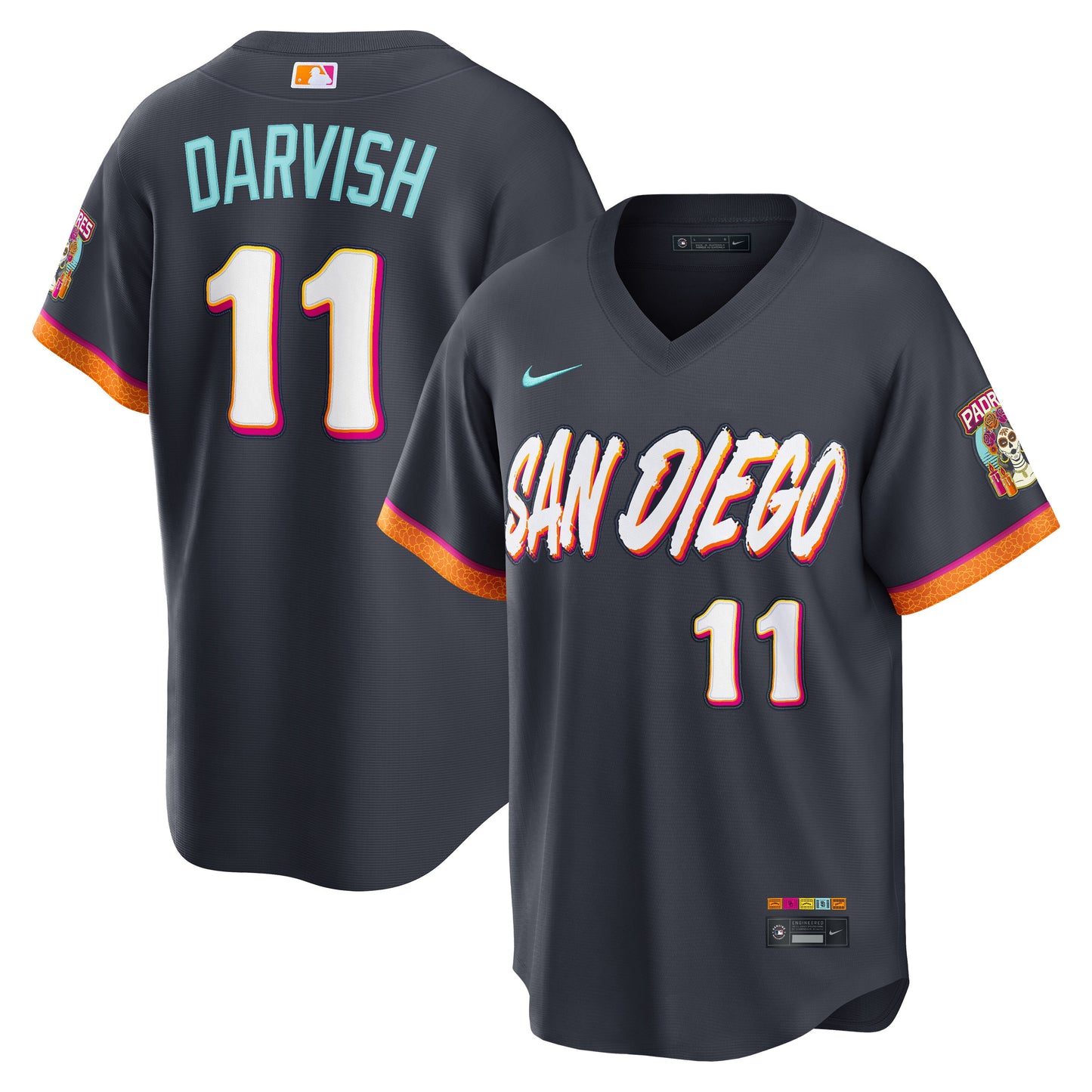 Yu Darvish San Diego Padres Nike 2026 City Connect Stadium Jersey - Obsidian