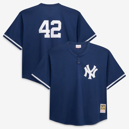 Mariano Rivera New York Yankees Mitchell &amp;amp; Ness Cooperstown Collection Big &amp;amp; Tall Mesh Batting Practice Jersey - Navy