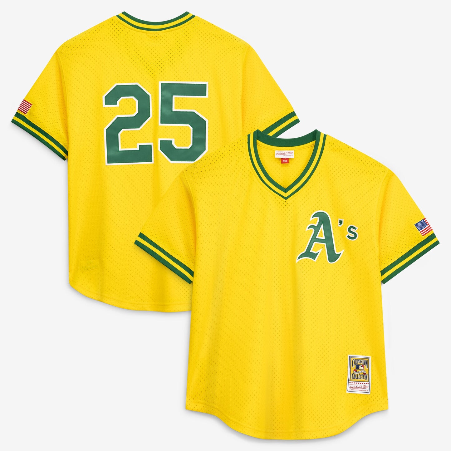 Mark McGwire Athletics Mitchell &amp;amp; Ness Authentic Batting Practice Jersey - Gold